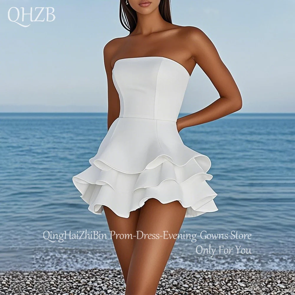 

Customized Short Tiered Woman Cocktail Dresses for Special Events Ivory Above-Knee Mini Prom Party Homecoming Dress Summer 2025