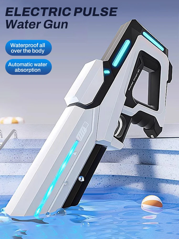 

Electric automatic suction water gun for beach swimming pool play, USB charging toy water gun suitable for adult children to use