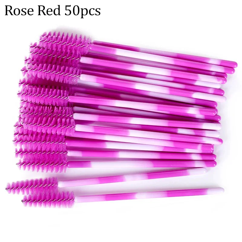 50 stücke Wimpern Pinsel Wiederverwendbare Mascara Wands Applikator Spooler für Falsche Wimpern Verlängerung Frauen Wimpern Kosmetische Liefert