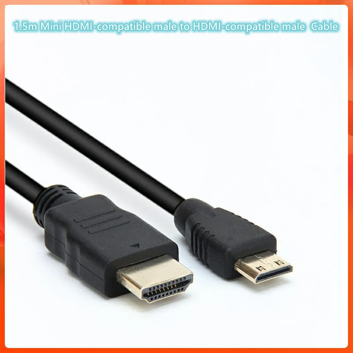 

10PCS/LOT 1.5m Mini HDMI-compatible male to HDMI-compatible male Cable 1080p 1.5m High Speed Adapter for Camera Monitor Projec