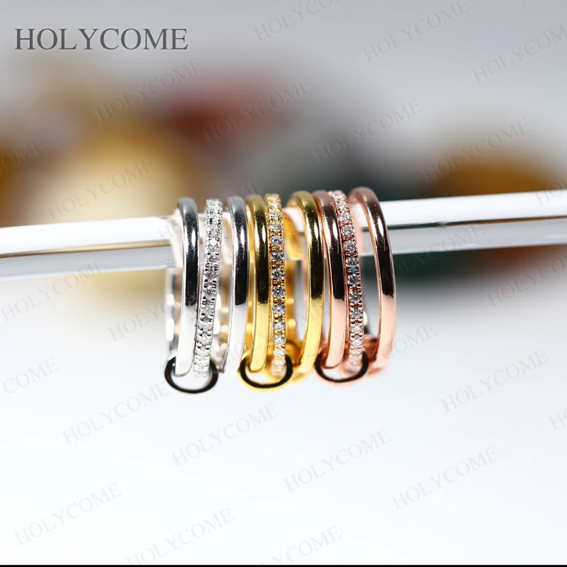 

Custom Ring Angel's Kiss Moissanite Ring Round 1.3mm D S925/10K/14K/18K VVS for Women Engagement Wedding Sparkling Jewelry Gifts