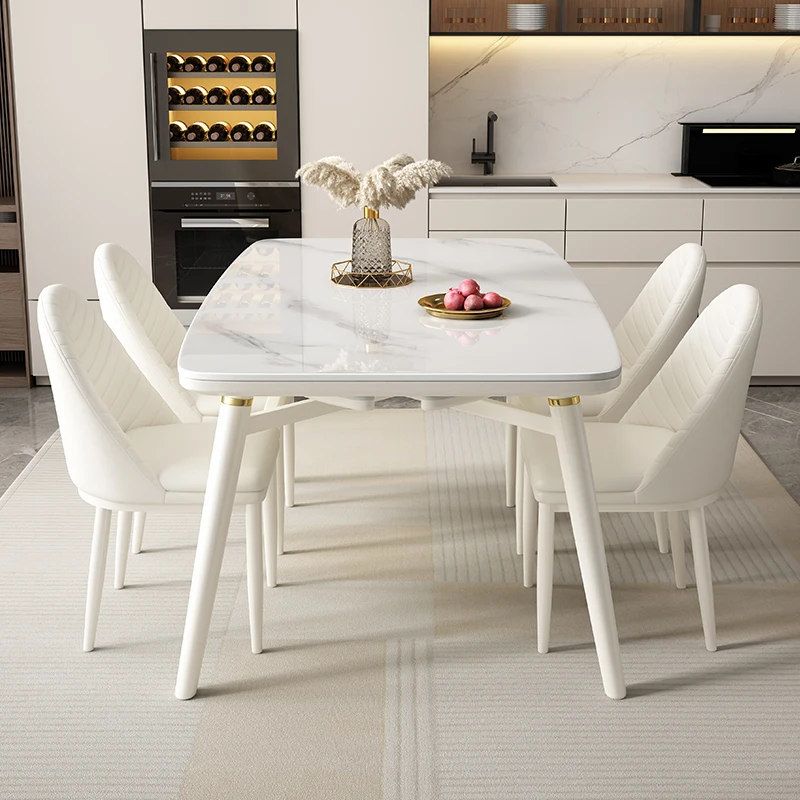 

Breakfast Extendable Dining Table Modern Rectangle Chairs Cheap Dining Table Complete White Muebles De Cocina Home Furniture