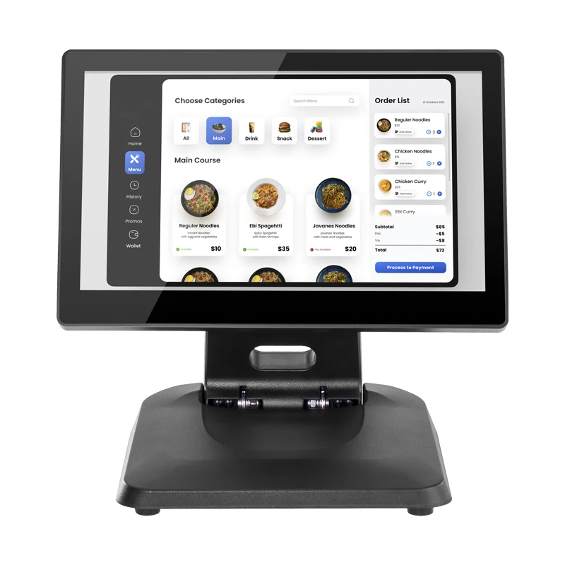 POS 32G نقطة المبيعات القابلة للإزالة الكل في واحد أنظمة POS باللون الأسود مقاس 11.6 بوصة