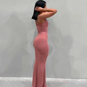 Maxi dress without backless satin -sleeved back, elegant bodycon, sexy clothes, women's birthday party, summer dress, y2k, 2023 6 Main Sales Satin Dress - №5