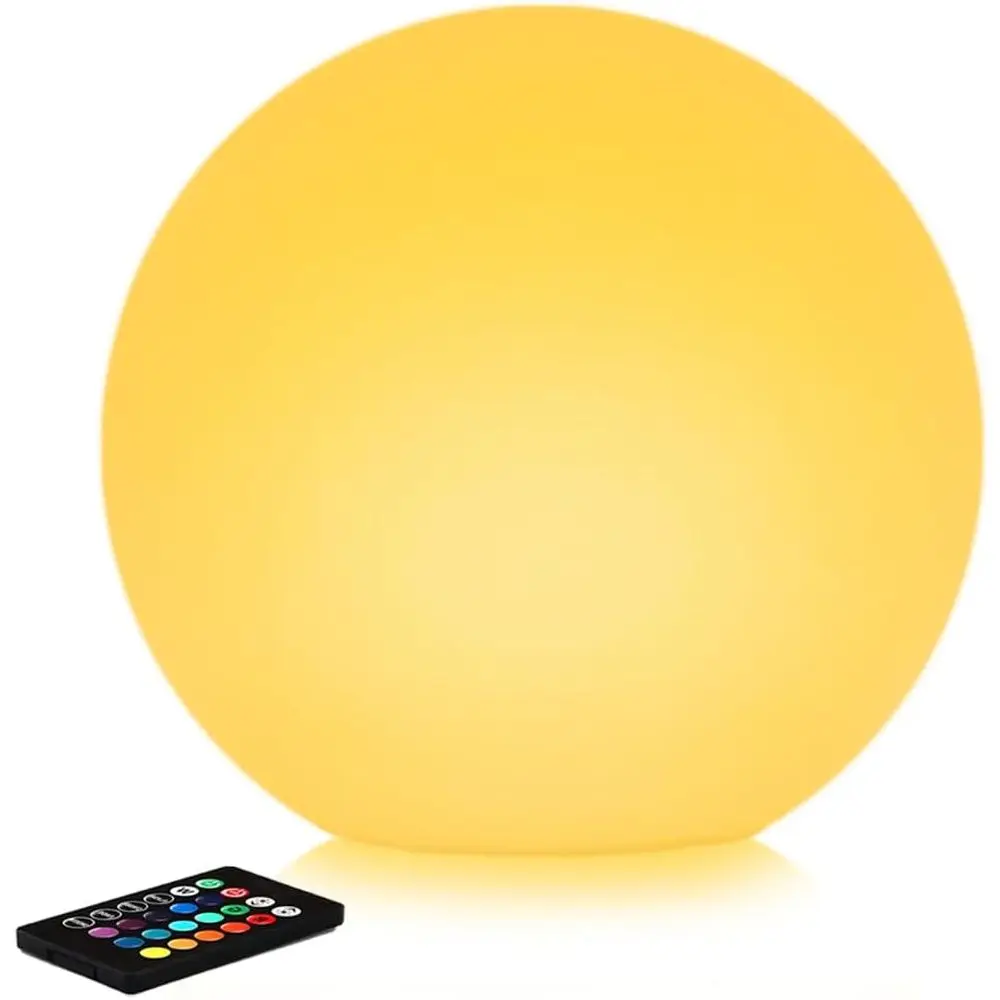 

12 Inch RGB LED Color Changing Outdoor Garden Globe Light with Remote Control, Waterproof Large Orb for Lawn and Patio