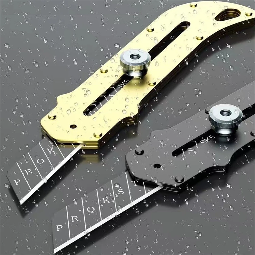 New Stainless Steel Utility Knife 18mm Steel Wallpaper Knife Holder Durable Sturdy Fast Cutting Manual Lock For Comfortable Grip