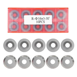 16mm Turning Insert Round Silver Solid Carbide Tool For DIY Wood Turning Indexable 30° Cutting Angle Practical