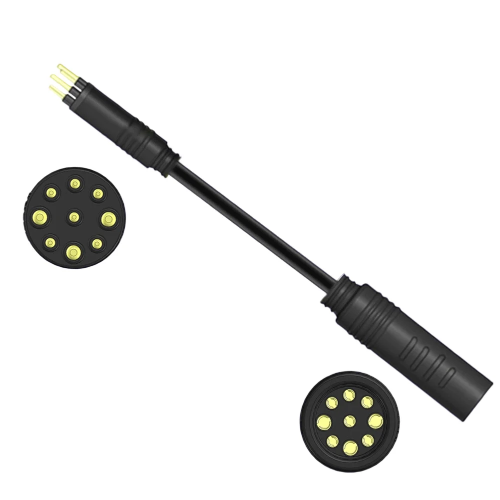 AliExpress MEROCA For 250-1000w 190cm/100cm/60cm/20cm Ebike 9Pins Motor Extended Cable Connector For Electric Bike Ebike Parts