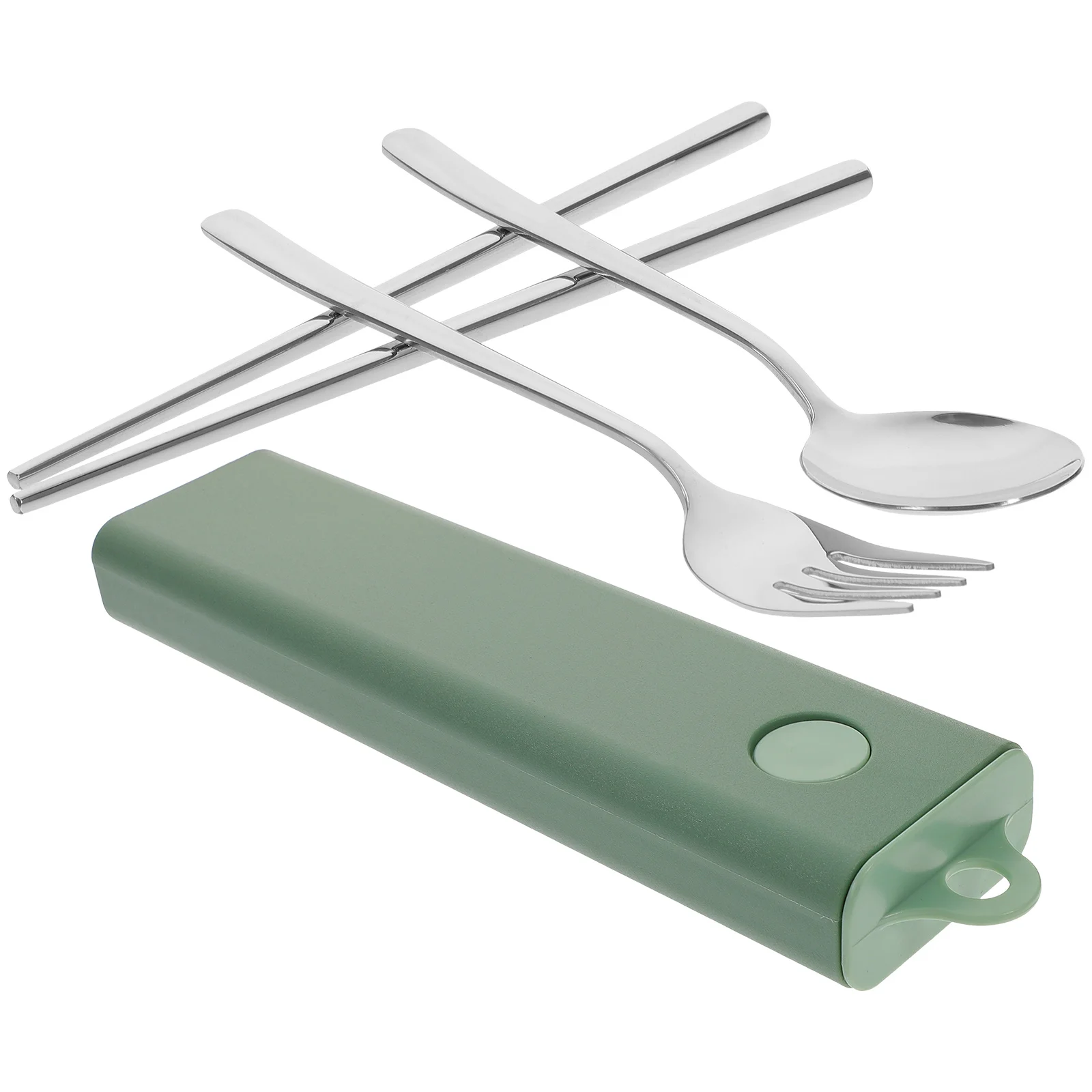 1 Set Portable Tableware Set With Case Reusable Spoon Fork Chopstick Kit For Travel Camping Picnic Outdoor Lunch Box Accessories
