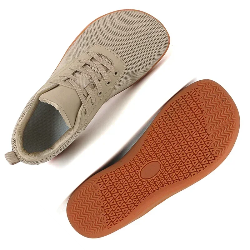 New Men's Wide Minimalist Barefoot Sneakers Unisex Minimalist Artificial Sneakers Lightweight Adjustable Slip On Walking Shoes