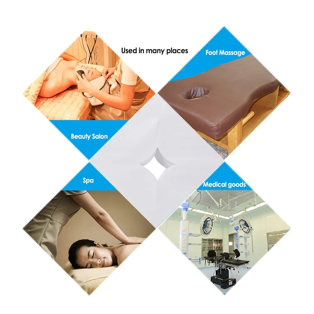 200PCS Non-woven Fabric Spa Face Hole Covers Soft White Face Pillow Covers Non-Sticking Disposable Face Cradle Covers Table
