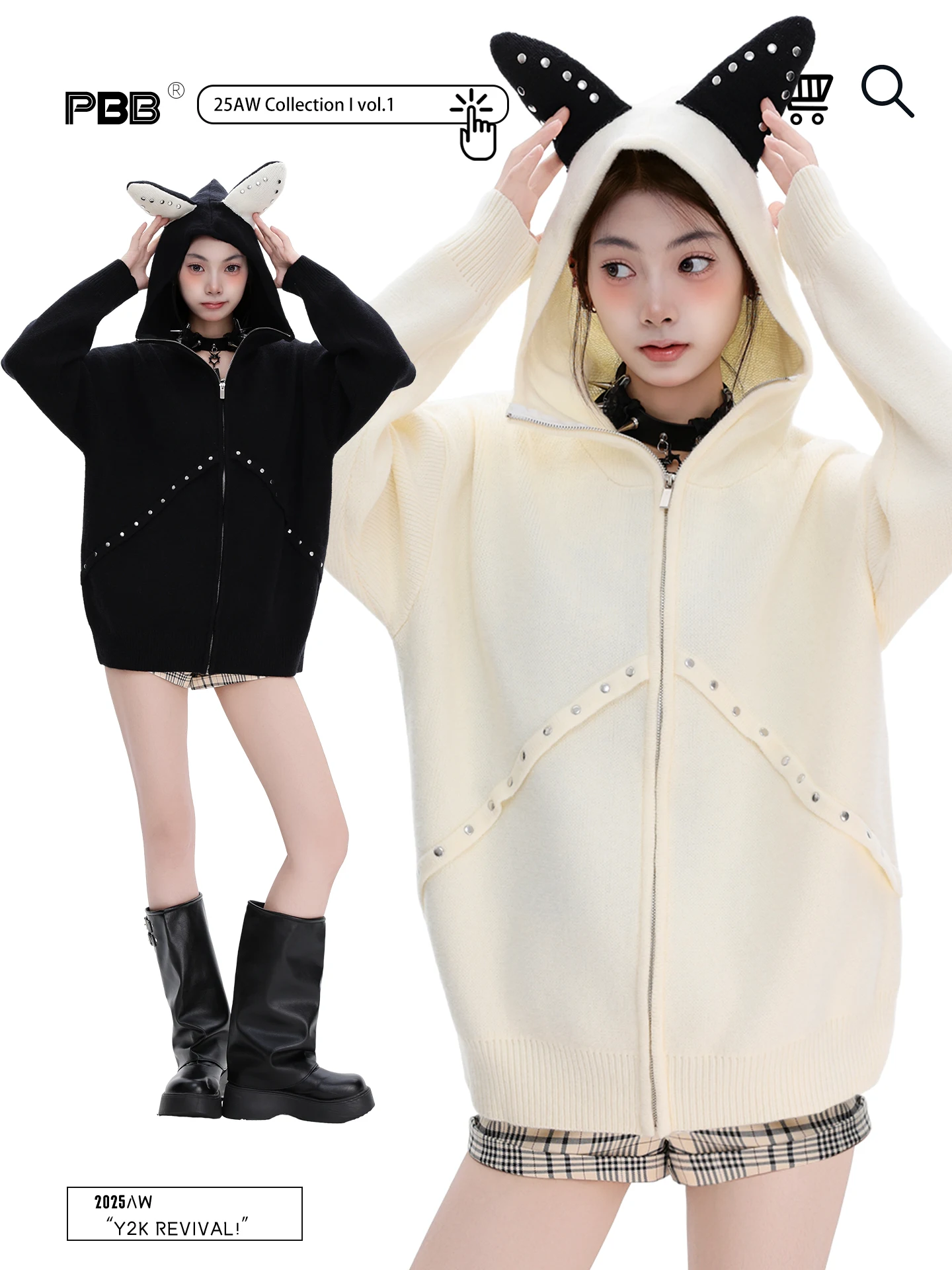 

PBB American Street Sle Hooded Zipper Sweatirt Women's Lazy Cool Sweet Cute Couple's Coat with Buttoned Doberman Pinscher...