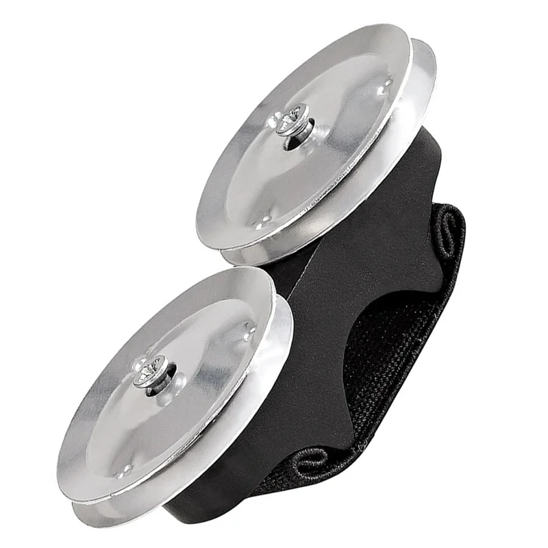 Chocalho de mão de pandeiro com sino de dedo ABLK adequado para tambor cajon tambor africano e outros instrumentos de percussão