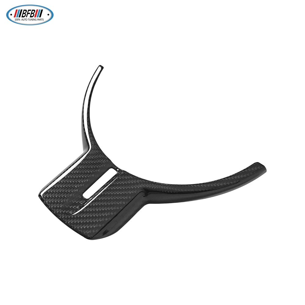 Car Interior Steering Wheel Trim Dry Carbon Fiber Add on style For Toyota FT86 For Subaru BRZ 2012-2020