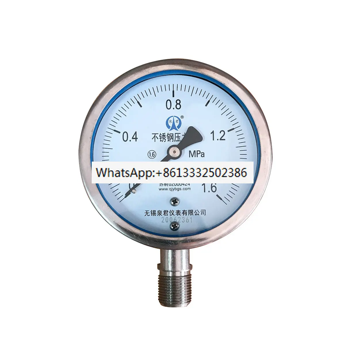 

Instrument Y100BF stainless steel pressure gauge/YA ammonia gas/high-temperature anti-corrosion/YO oxygen oil prohibition