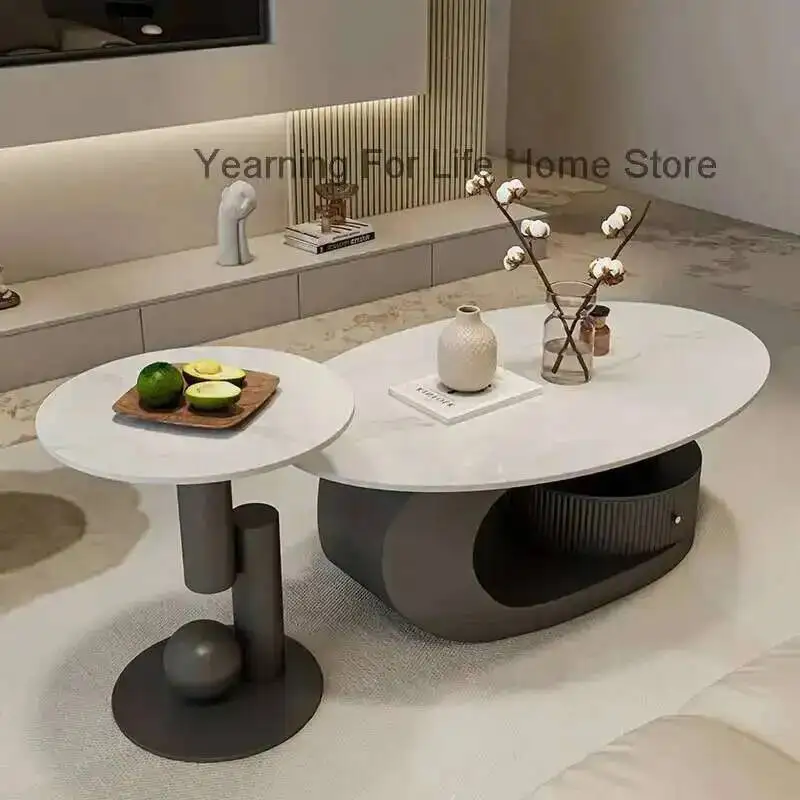 

Aesthetic Table Designer Side Saving Standing Space Modern Clear Decoration Coffee Table Unique Meubles Entrance Hall Furniture