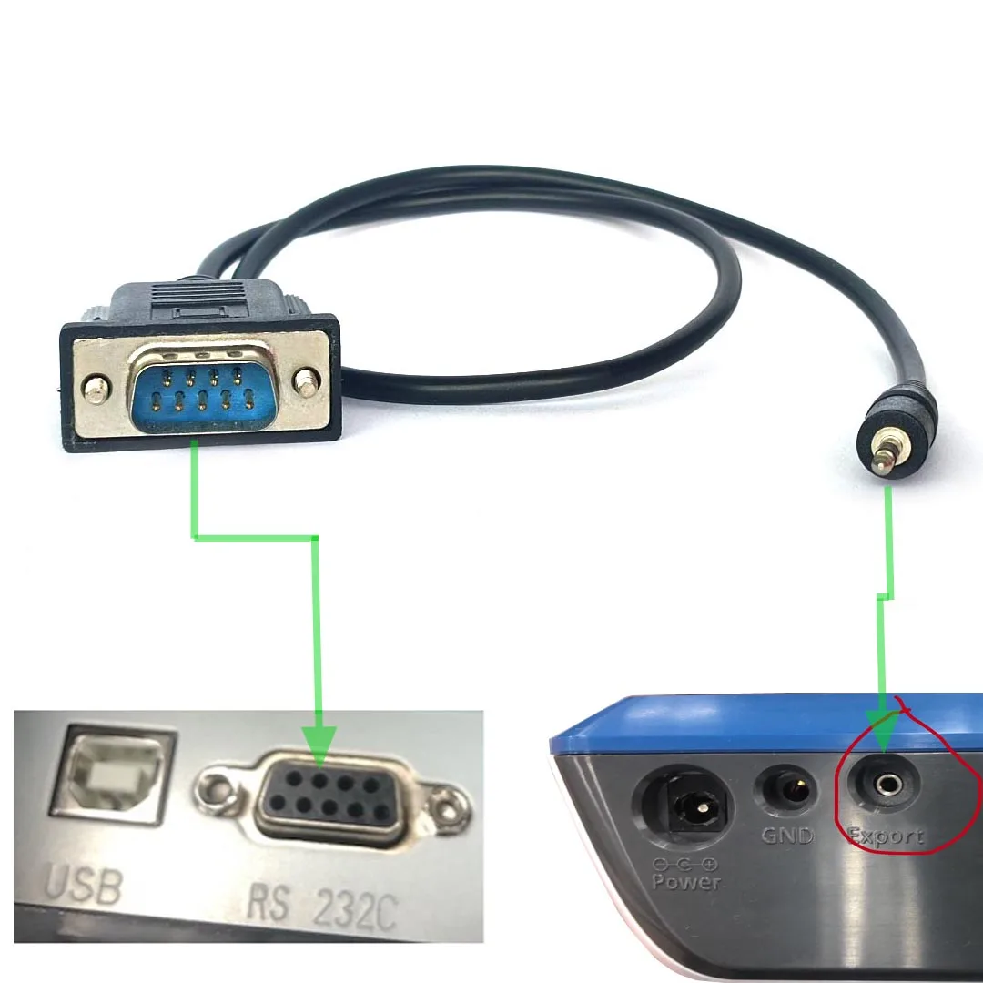 Dsub/DB/9 to 2.5 Stereo for Thermofisher Water PH Inspection Instruments Export Port to Printer Cable