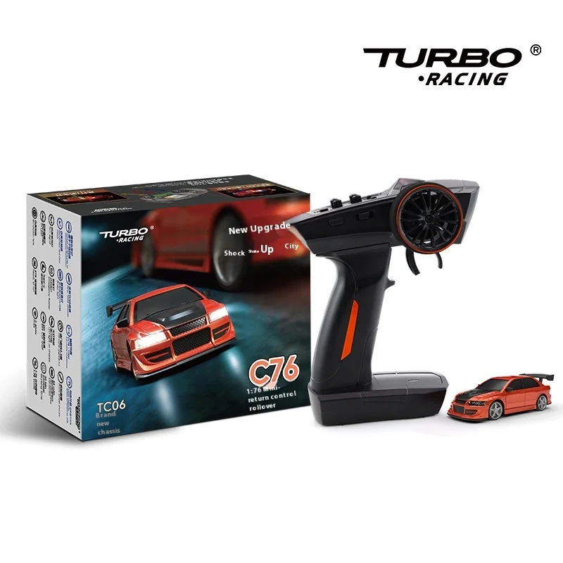 توربو سباق 1/76 سيارة كهربائية صغيرة تعمل بالتحكم عن بعد C76-Le سيارات لعبة سيارة رياضية لعبة نموذج هدية عيد ميلاد للأطفال #5