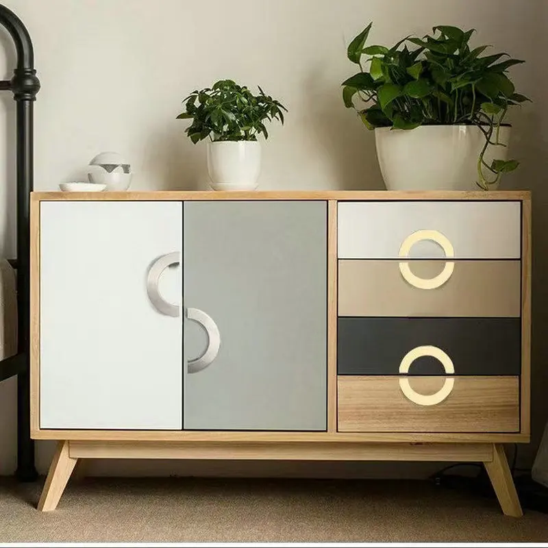 

European Modern Minimalist Semi-Circular Knob Zinc Alloy Cabinet Drawer Shoe Door Pull Furniture Handle