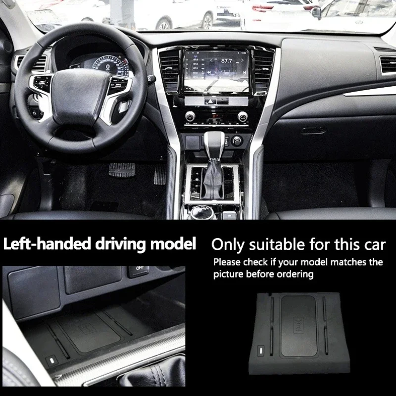 Car Wireless Charger Mobile Phone Holder Intelligent System Fast Charging Pad For Mitsubishi Pajero Sport / Jinchang 3 2020-2022 detail image 2