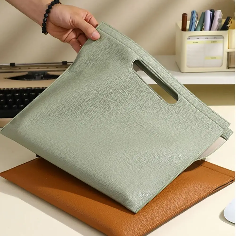 

Document Organizer Heavy Leather Pouch Large Capacity Archive Folder File Folders Pouch Paper Organizer Storage Bag