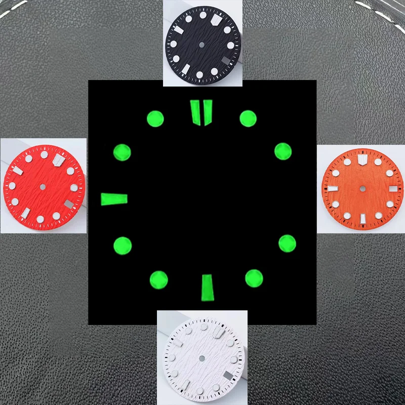 

High quality Customized Green Luminous 28.5mm Dial NH35 Watch Dial Fit For NH35 NH36 Movement 28.5mm Watch Faces Dial