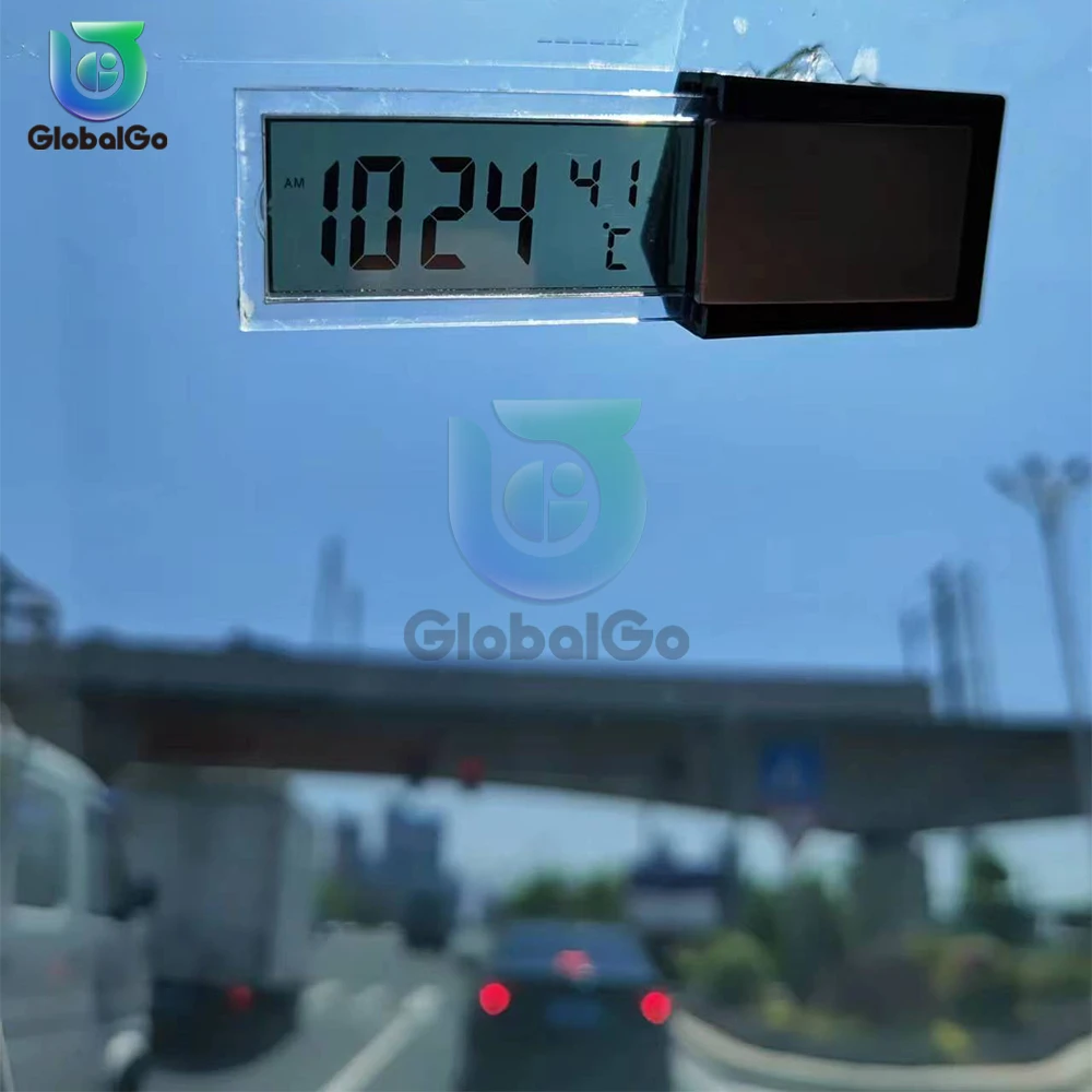 LCD Display Digital Car Clock Thermometer Temperature Meter Gauge Auto Mini Clock Monitor for Truck Car