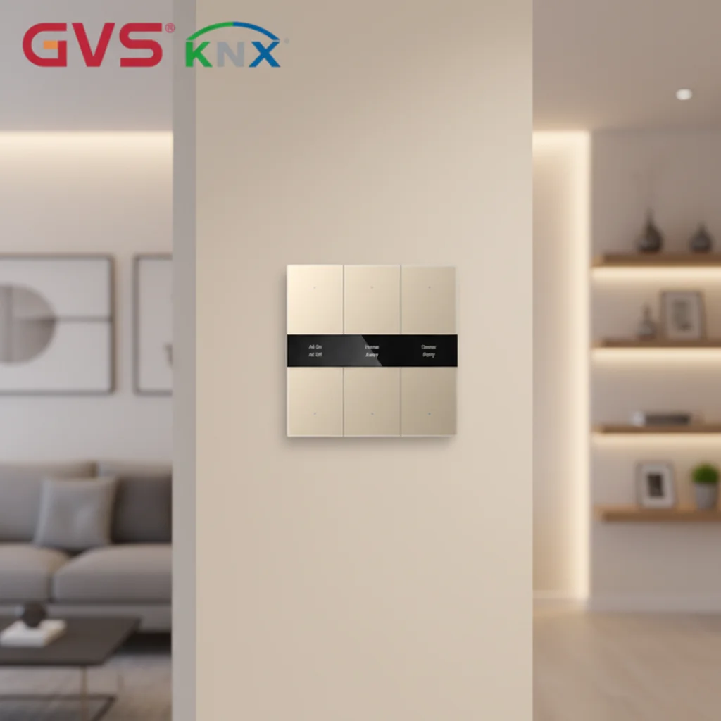 KNX Home Hotels Building KNX Smart Switch Wall Panel Push Botton Switch Home Hotel Control Unit