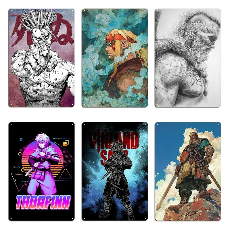 Ragnar Sun-Ken Rock Manga Yakuza Artes Marciales Jefe de la Mafia Coreana Ken Yumi Gun Wallman Placa Metálica Decorativa para Pared, Letrero de Hojalata, Póster