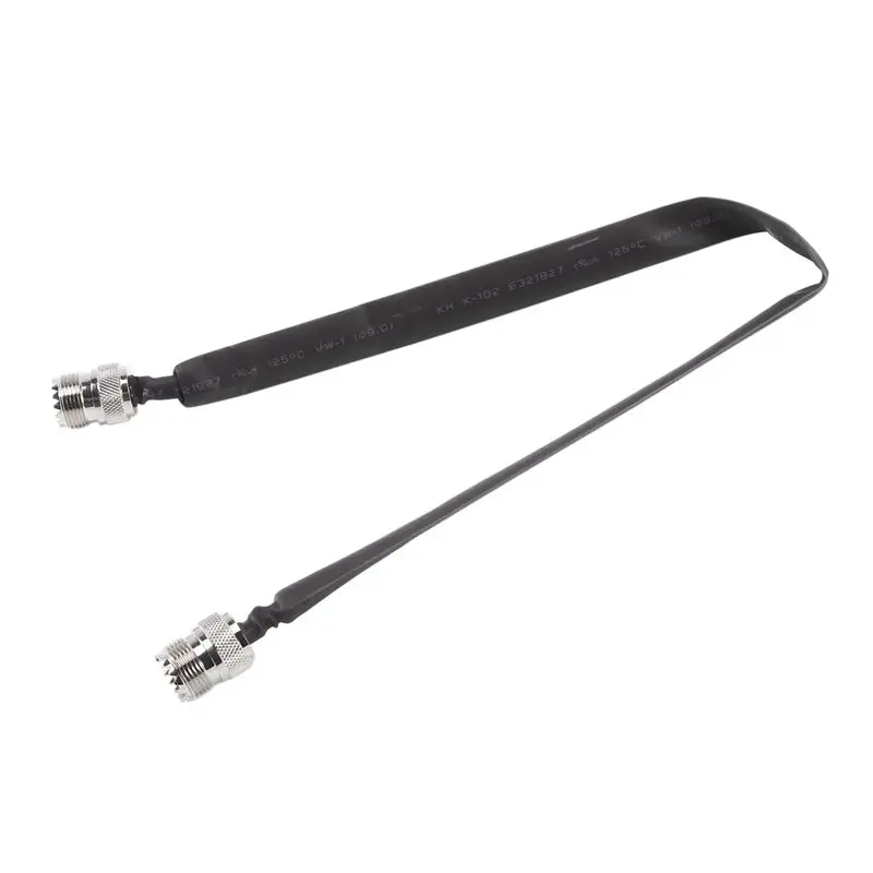 A36T-3X Door/Window Pass Through Flat RF Coaxial Cable SO239 UHF Female To UHF Female 50 Ohm RF Coax Pigtail Extension Cord