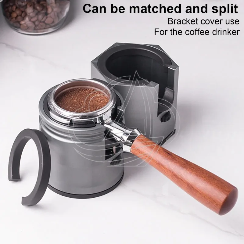Height Adjustable Aluminum Coffee Tamper Holder Universal Espresso Handle Stand