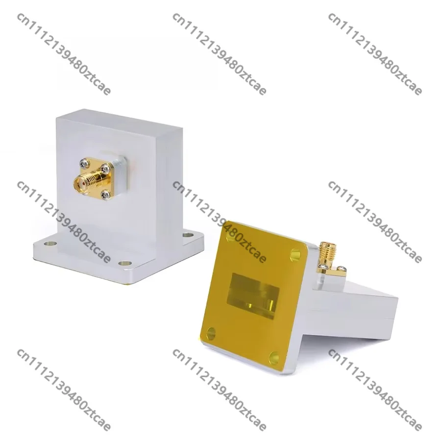 WR-90 Right Angle Waveguide To Coax Adapter 8.2-12.4GHz UBR100 Flange SMA Female RF Telecom Connection Connector