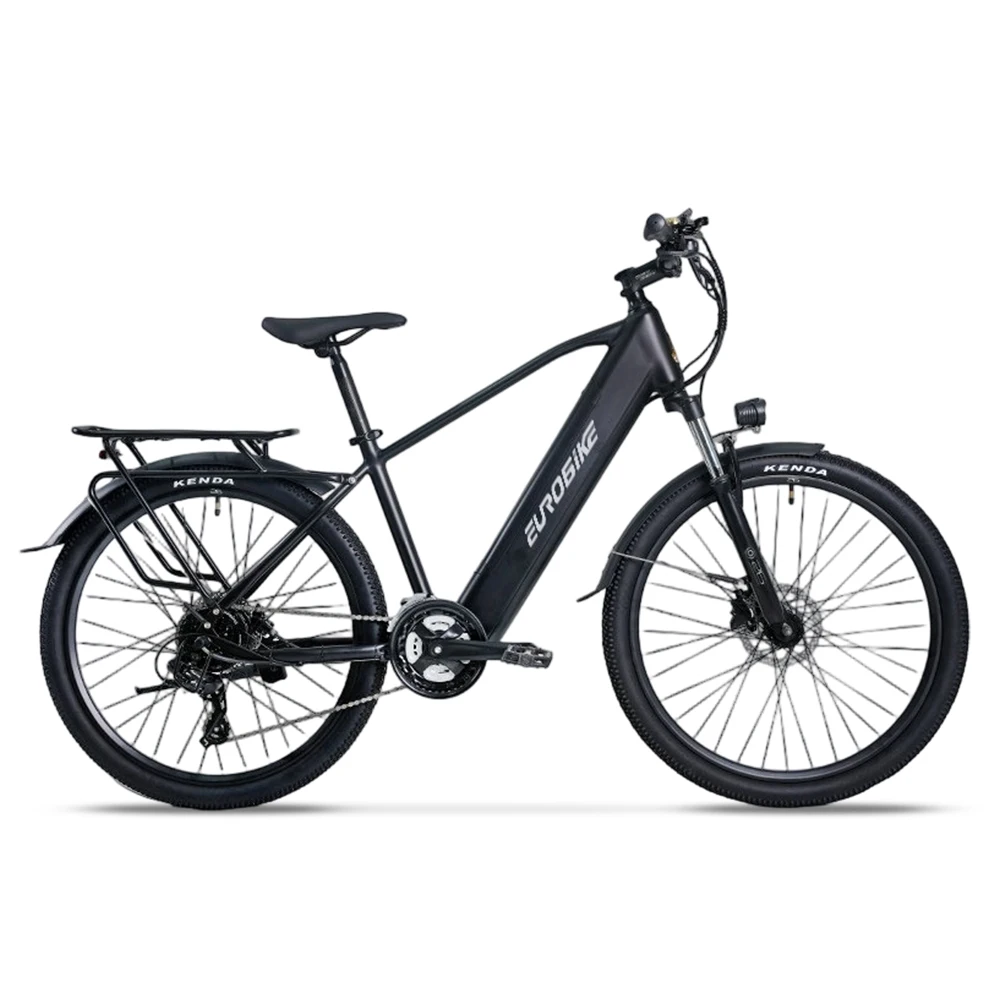 Electric Mountain Bike 400W, 48V17.5Ah Removable Battery, Hydraulic Disc Brake, 24Speed, 27.5Inch, Free Rack City off-road Ebike image 4
