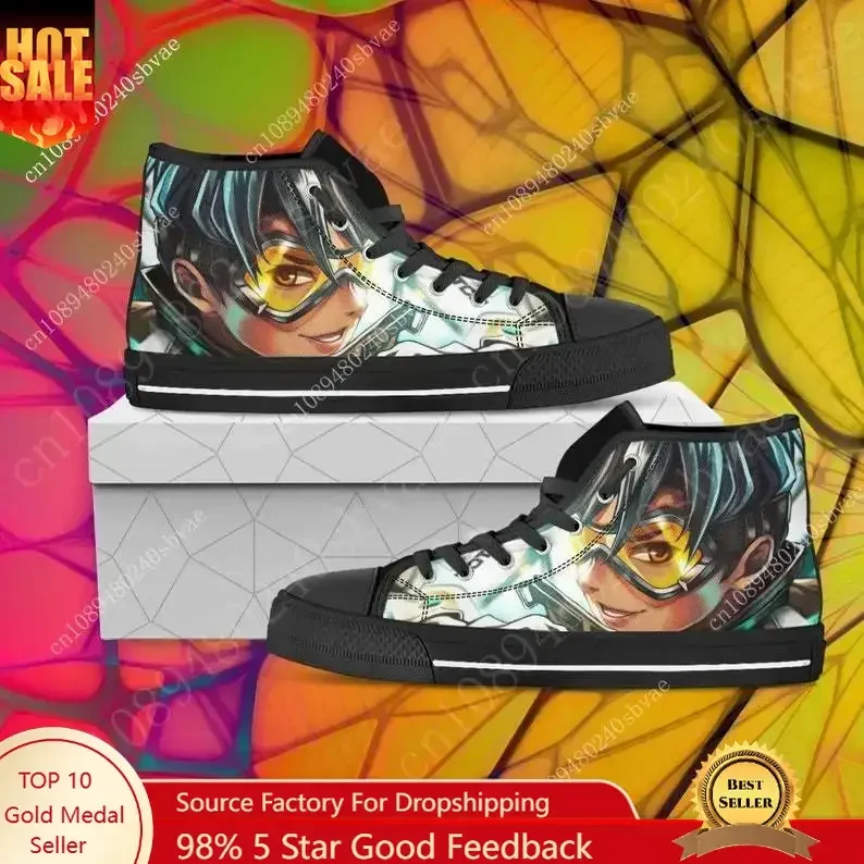 

Overwatch High Top Shoes Mens Womens Teenager Sneakers Canvas High Quality Outdoor Daily Sneaker Custom Made Couple Shoe