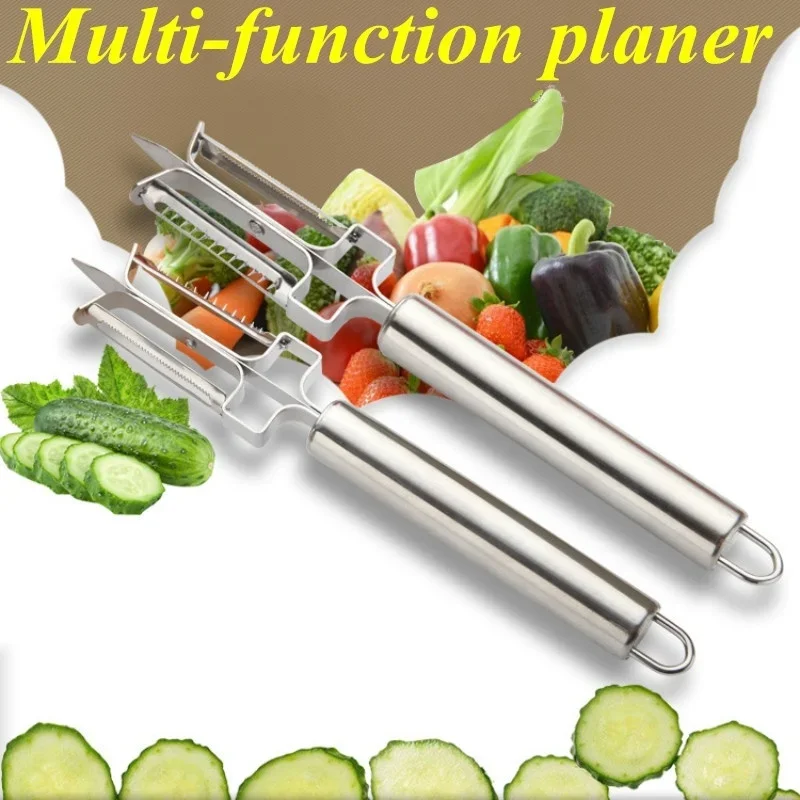 

3 In 1 Grater Fruit Peeling Knife Multi-function Stainless Steel Peeler Kitchen Gadget Vegetable Chopper Gadgets Cooking