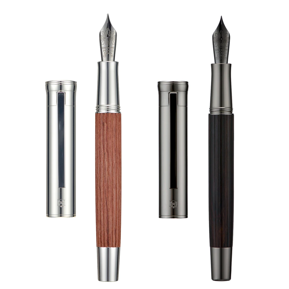 Hongdian 1866 Wood Fountain Pen #35 EF/F/M Nib Writing Ink