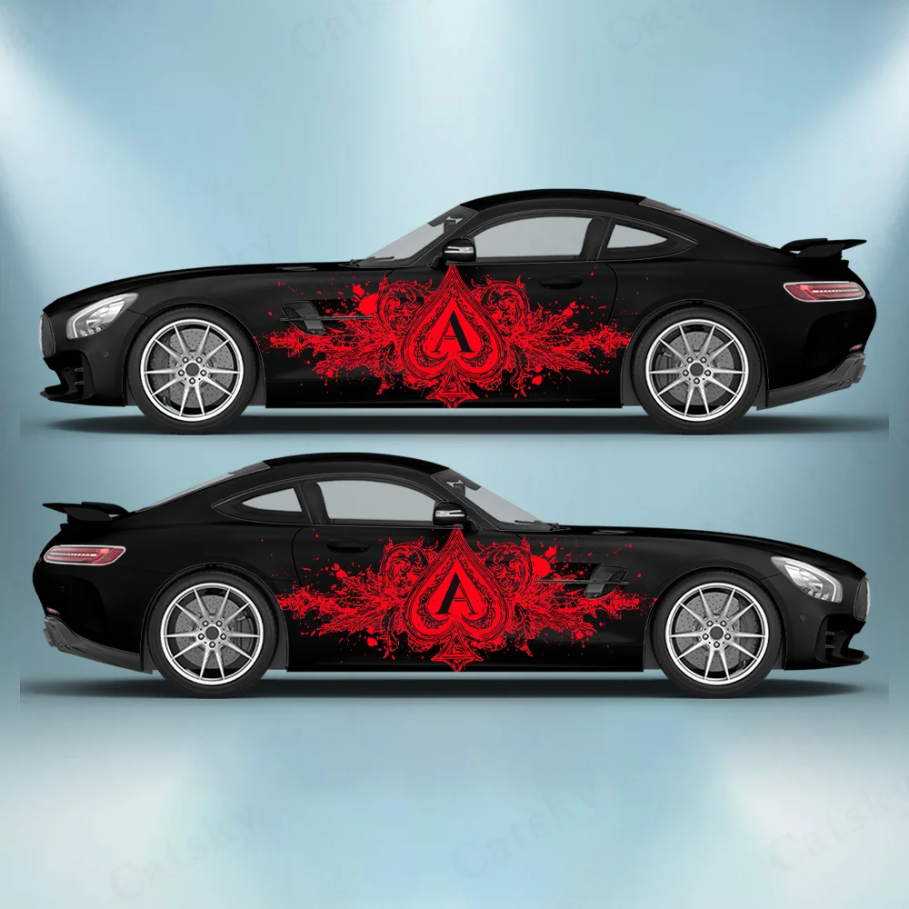 poker-card-line-splash-car-vinyl-wraps-decal-self-adhesive-anti-scratch-sticker-suitable-for-trucks-suv-decor-auto-accessories