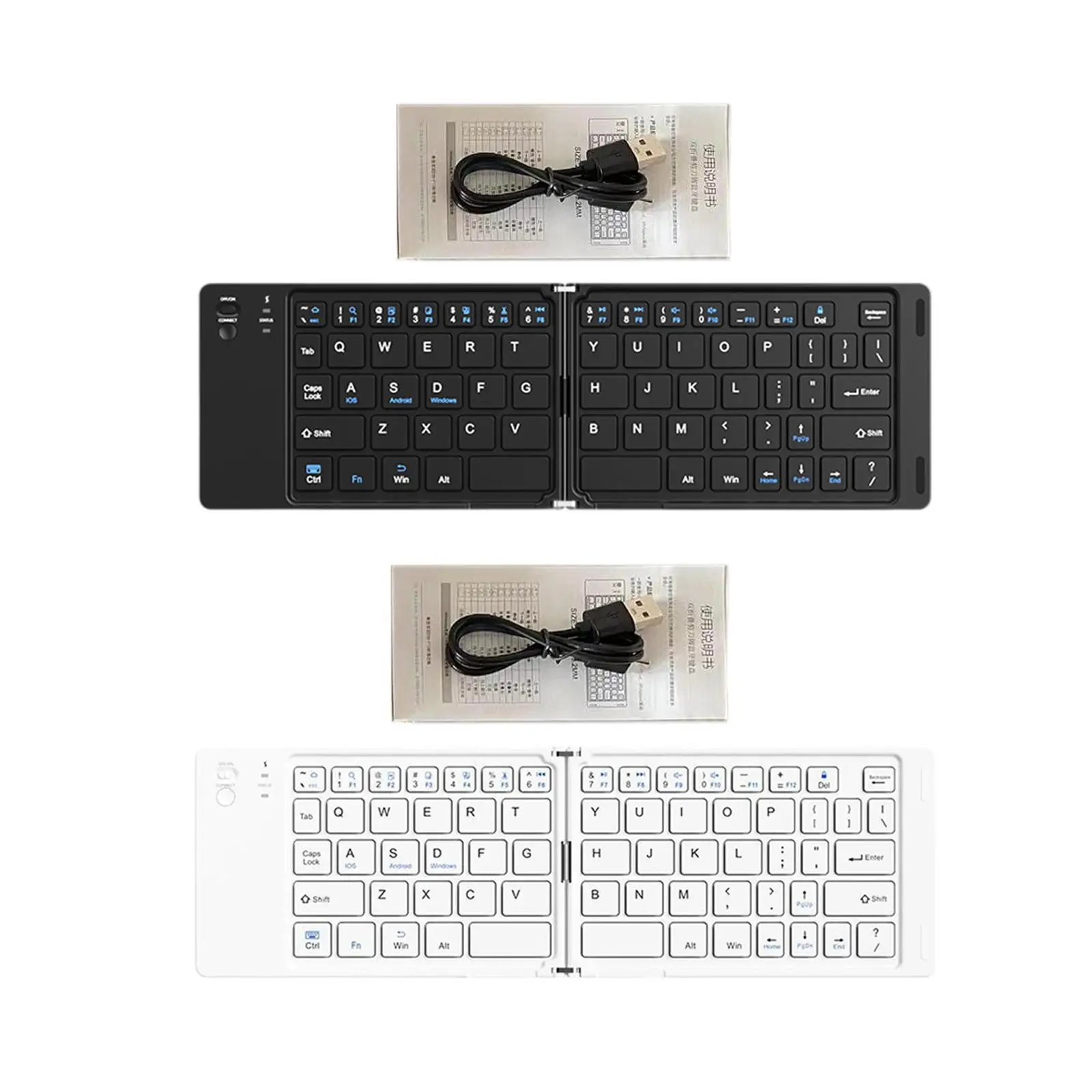 

Складная беспроводная клавиатура, портативная эффективная 64-клавишная клавиатура для планшетного мобильного телефона