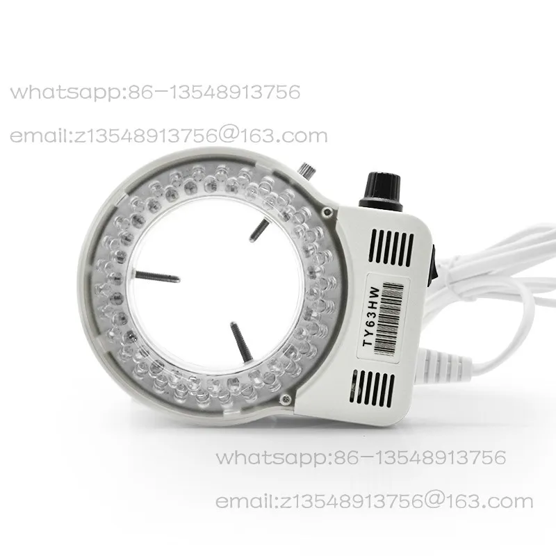 High quality WR63HW industrial video microscope ring light source, stereo adjustable LED light source lamp 63MM inner diameter