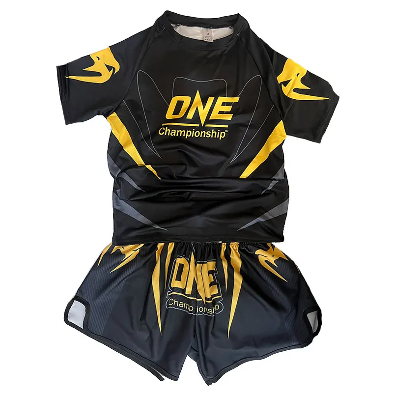 MMA Sports Suit Fitness Running Boxing Shorts Training Boxing Sports T-shirt Quick Drying Clothes Fighting Exercise Sets