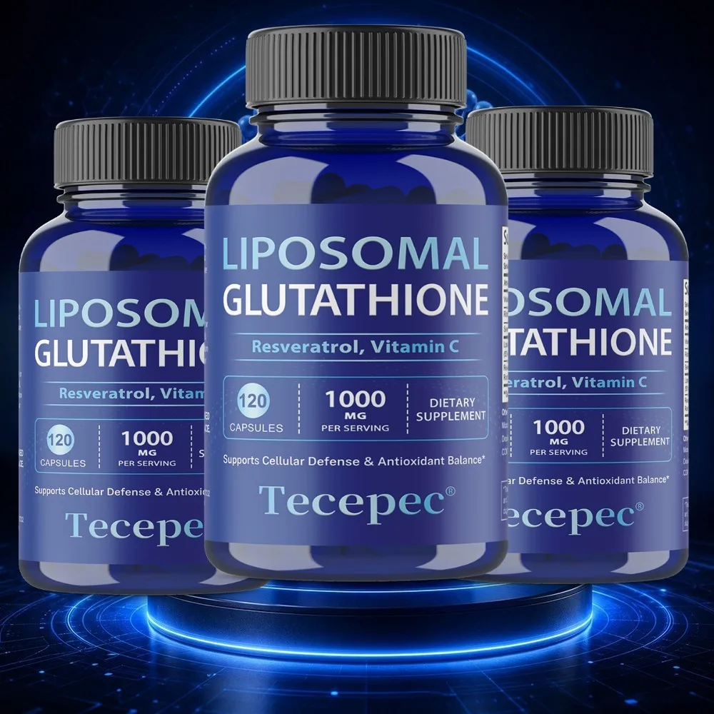 Liposomal Glutathione Supplement with Vitamin C, Resveratrol,  Master Antioxidants for Detox, Brain, Immune System, 120 Softgels