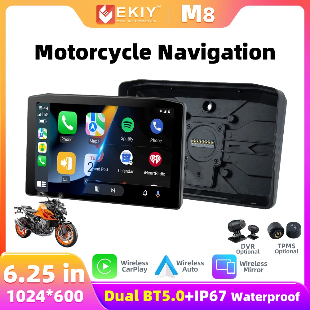 EKIY M8 6.25 Navigation Motorcycle Waterproof CarPlay Display