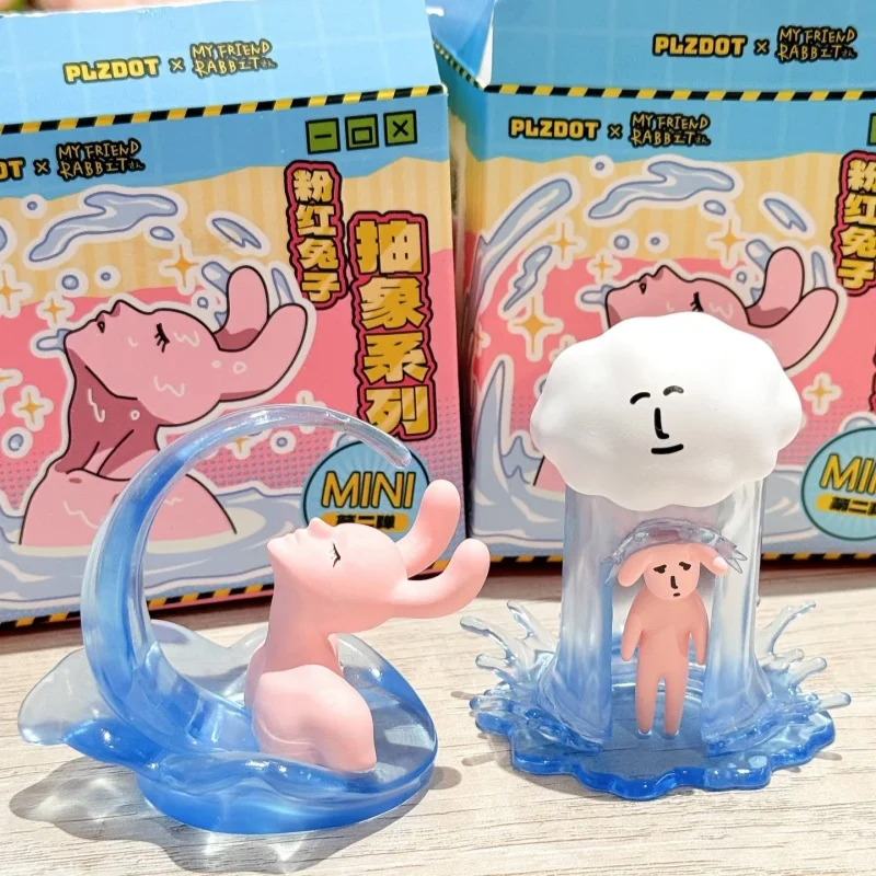 

Новая оригинальная плюссовая розовая кроличья абстрактная серия, мини-глипая коробка, кукла второго поколения, настольное украшение, праздничная игрушка, милые подарки