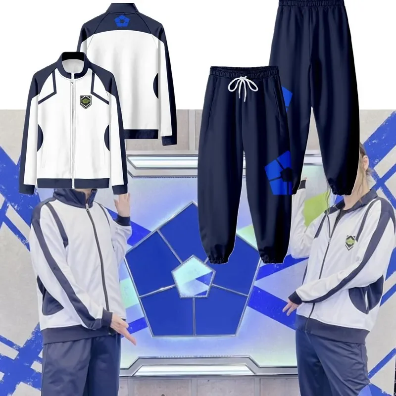 SN55Аниме Blue Lock Косплей Костюм Isagi Yoichi Школьная форма Спортивная одежда для мужчин Женщины Дети Футбольный трикотаж Пальто Толстовка @ 54WE