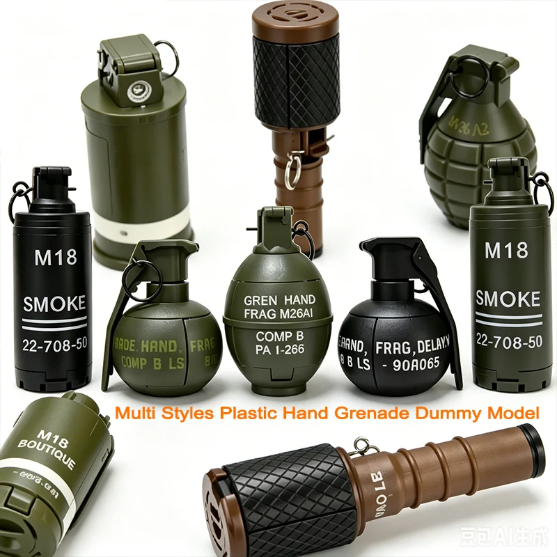 a M67 Nylon Grenade Model Multi Style Reusable Impact Resistant Outdoor Game Toy Prop Decoration Gift