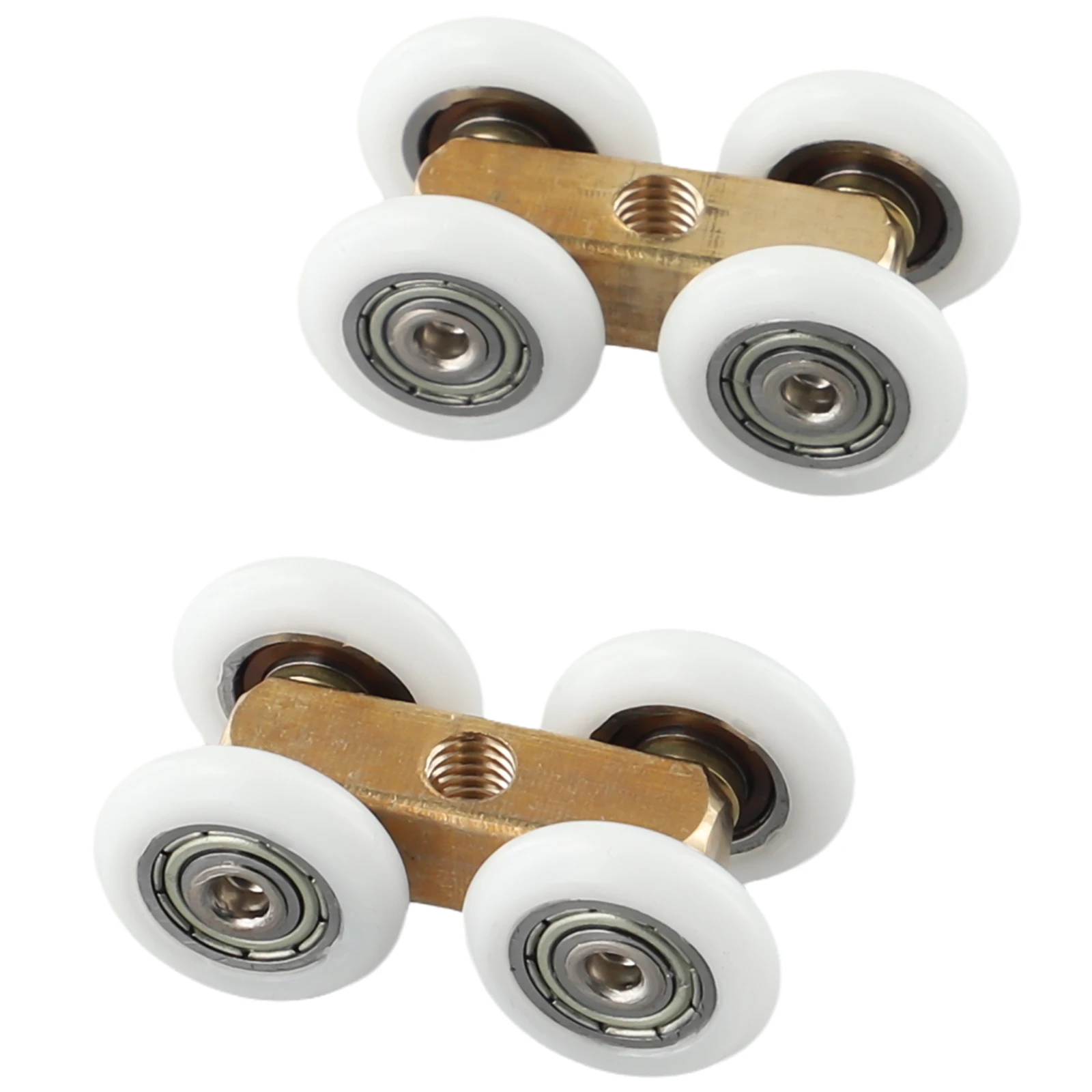 Door Hardware Roller 2pcs Sliding Door Wheels Adjustable Four-wheel Hanging Glass Pulley Slide Door Sliding Door Roller