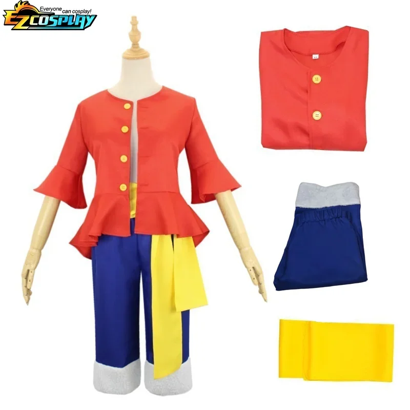 Monkey D. Costume Rufy per uomo Rufy Cosplay Trench Coat Wano Country Abiti per uomo Festa di Halloween Set completo