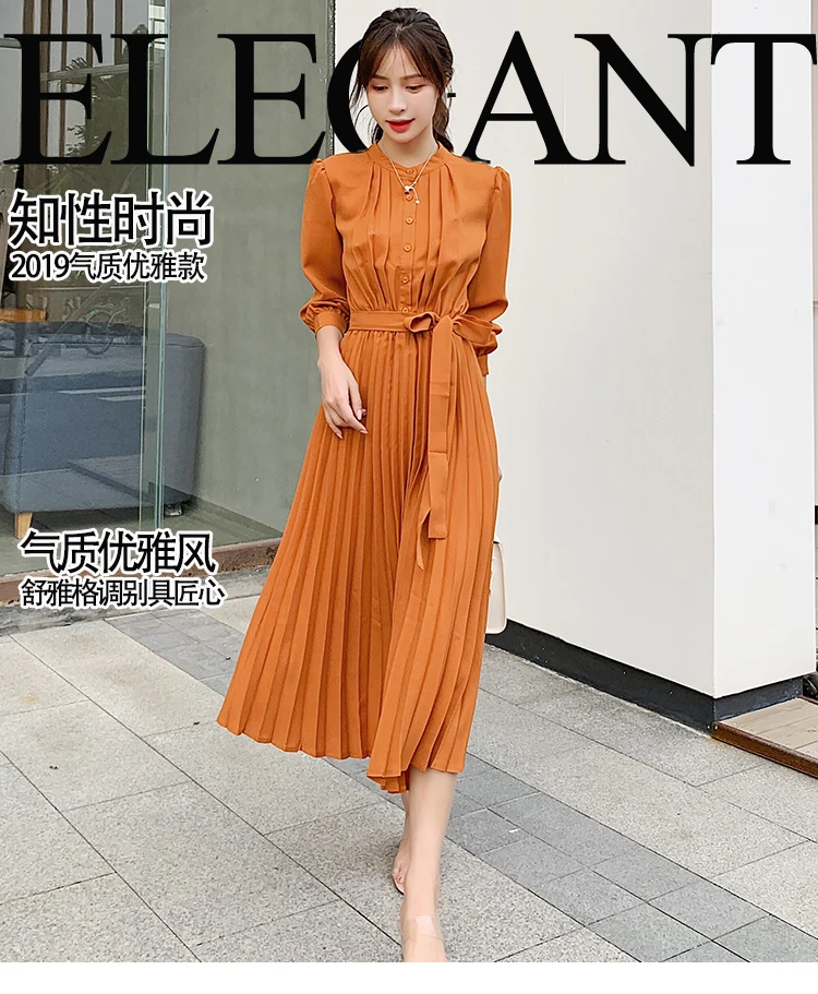 Spring and Autumn New Slim Fit, Waist Tight, Satin Wrap Blouse & Pleated Jumper SS24 Women Top Strap Dress Elegant Lady Clothing