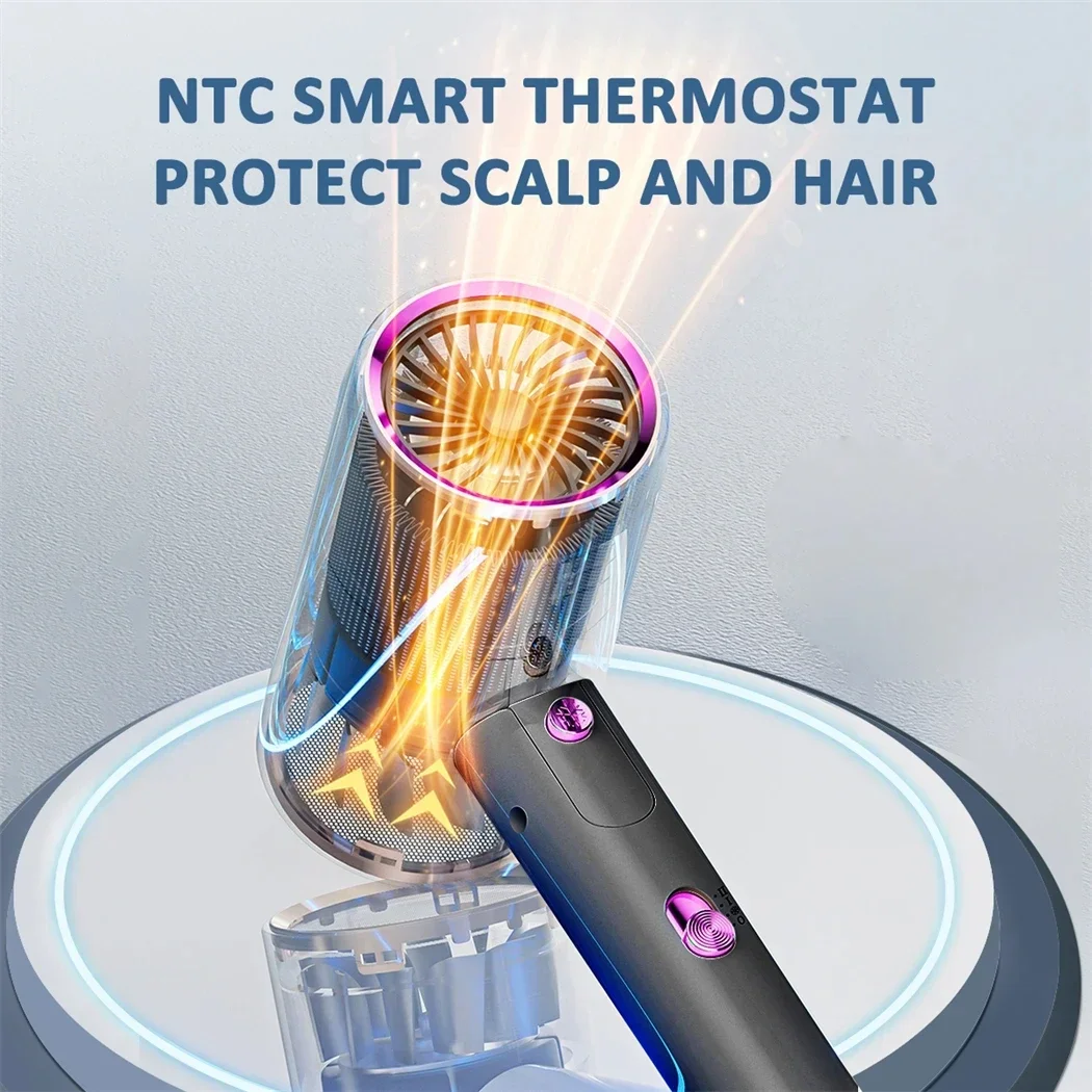 2200W Hairdryer Professional High-speed Cold and Hot Wind Powerful Hairdryer Negative Ion Low Noise Hair Salon Hairdryer