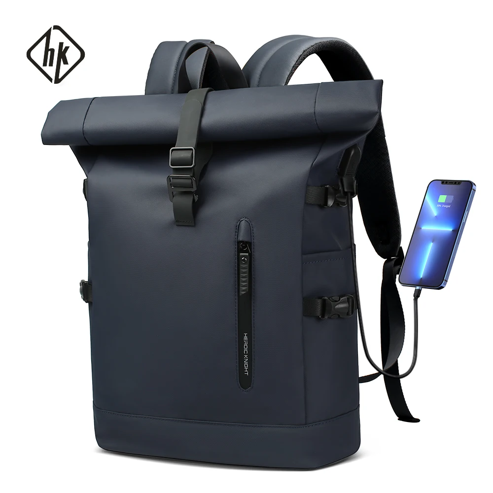 HK Large 15.6 Inch Laptop Backpack Men Anti-Theft Travel Backpack for Business University Bicycle School Backpack With USB Port